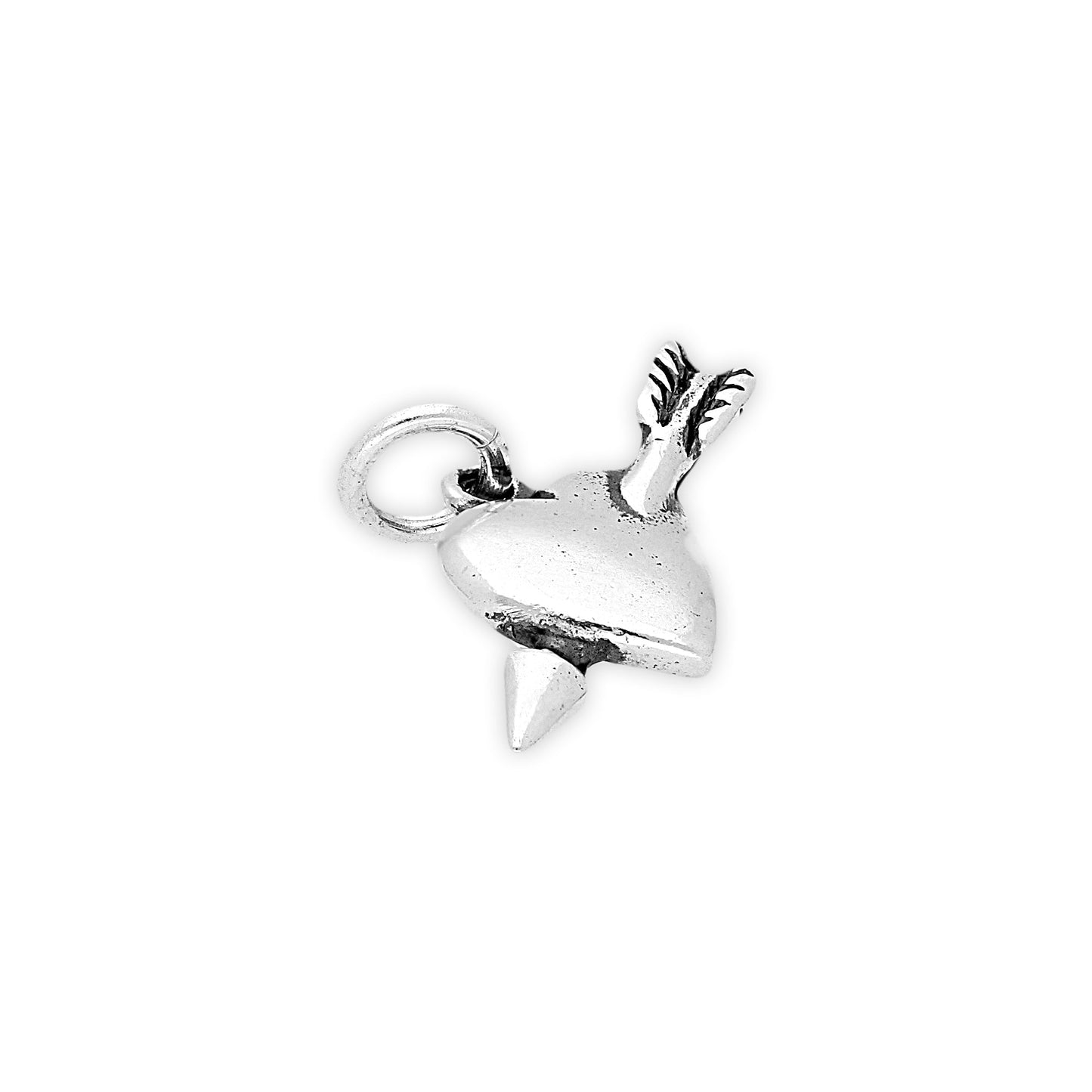 Sterling Silver Heart With Arrow Charm