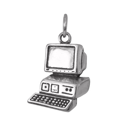 Sterling Silver Computer Charm