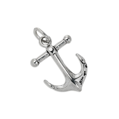 Sterling Silver 3D Anchor Charm