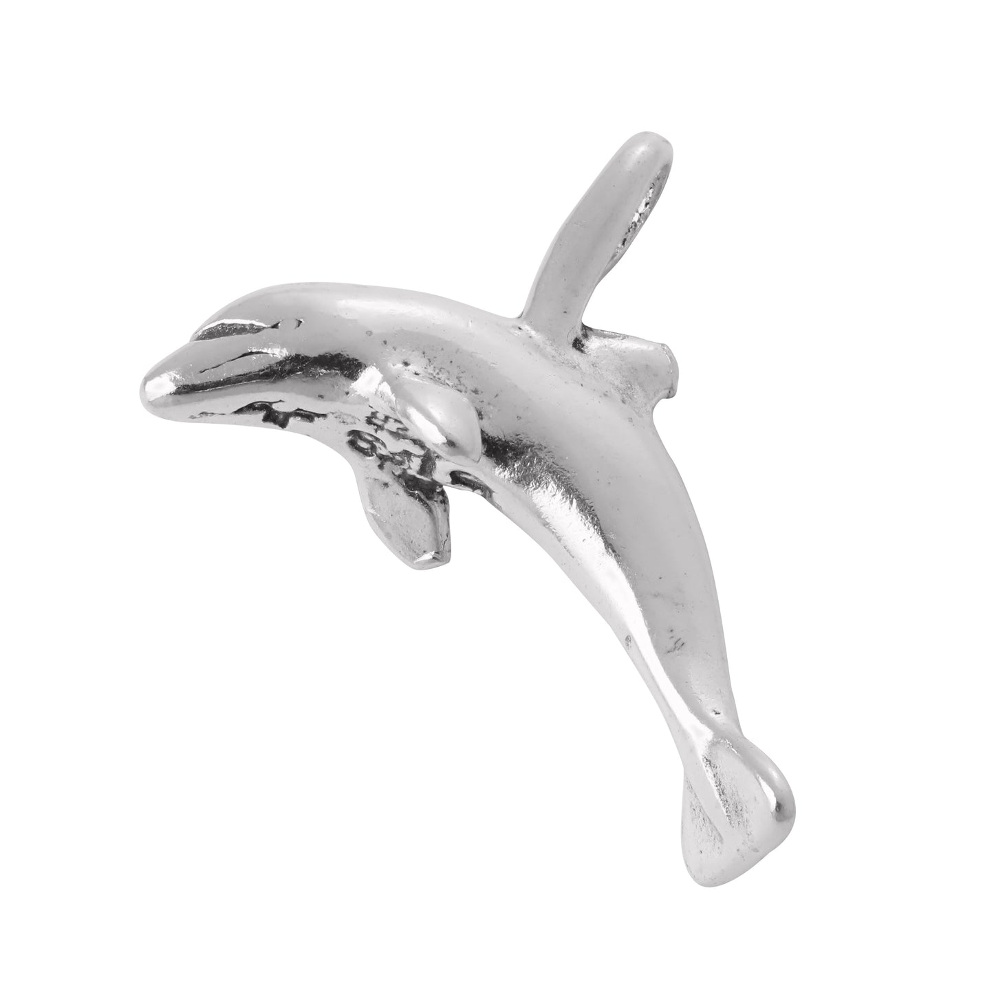 Sterling Silver 3D Dolphin Charm