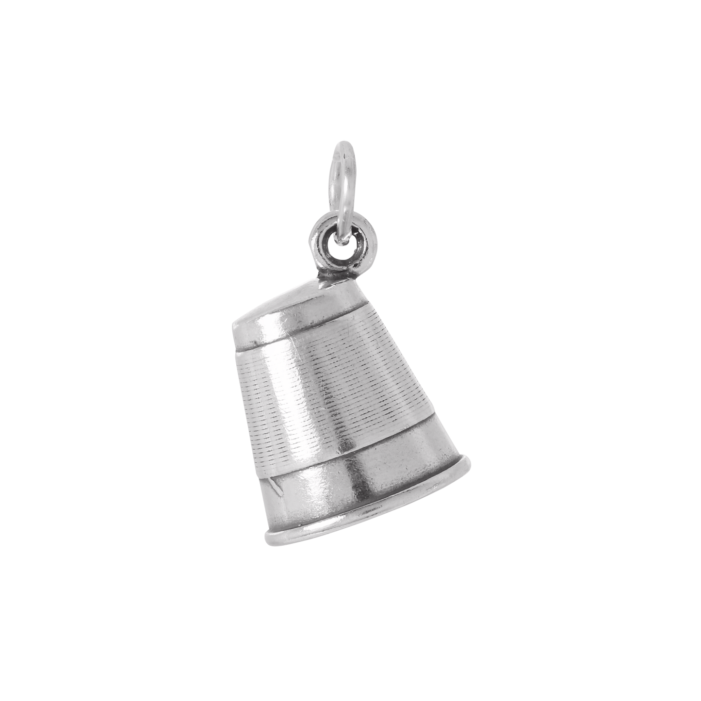 Sterling Silver 3D Thimble Charm
