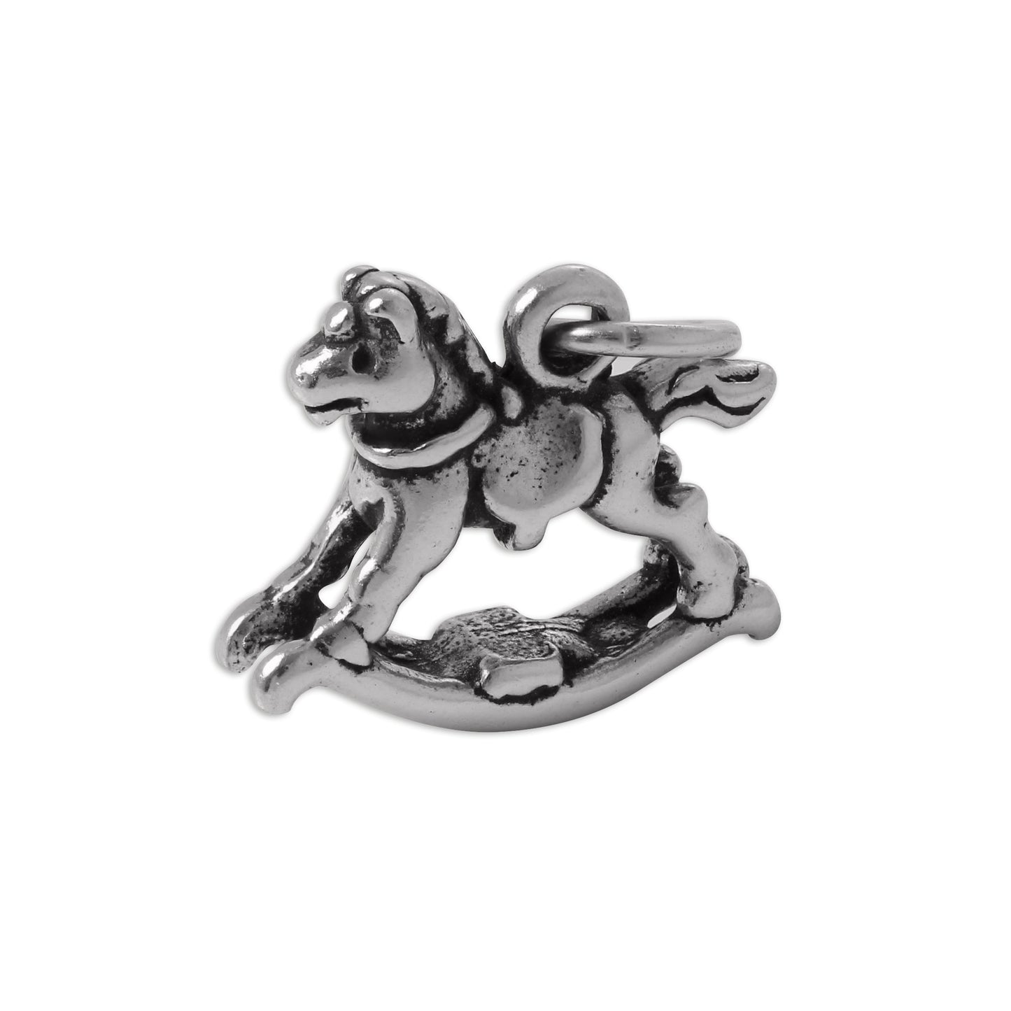 Sterling Silver 3D Traditional Rocking Horse Charm