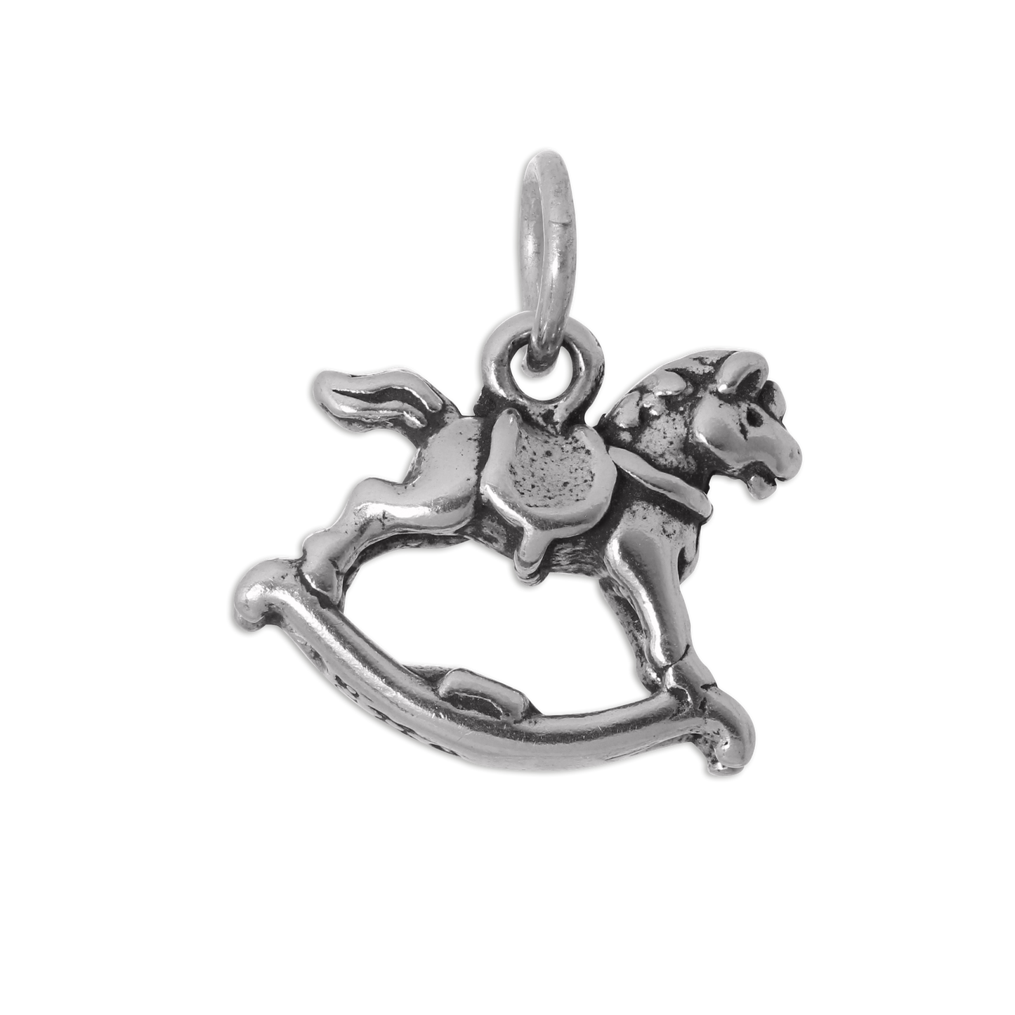 Sterling Silver 3D Traditional Rocking Horse Charm