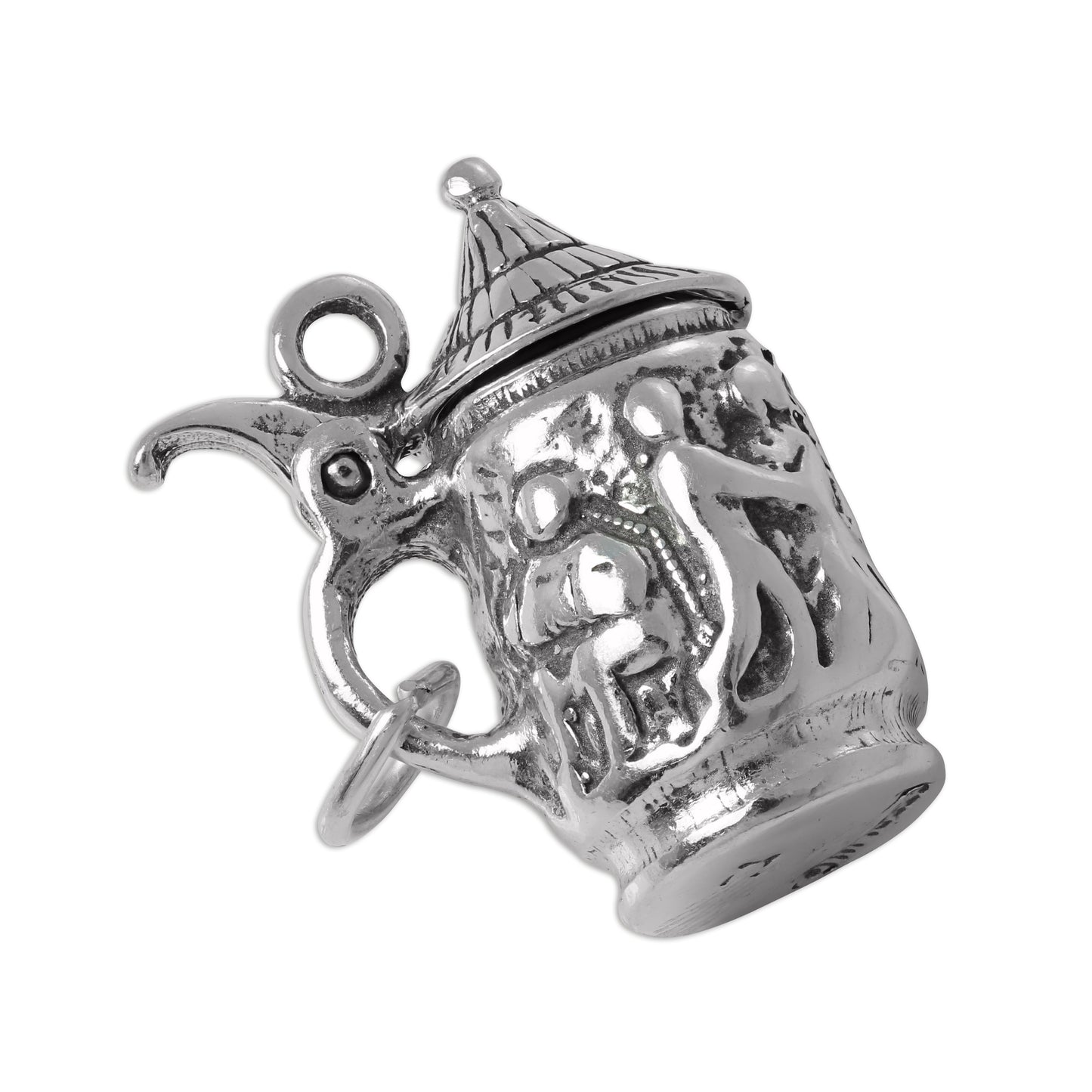 Sterling Silver 3D Moveable Beer Stein Charm