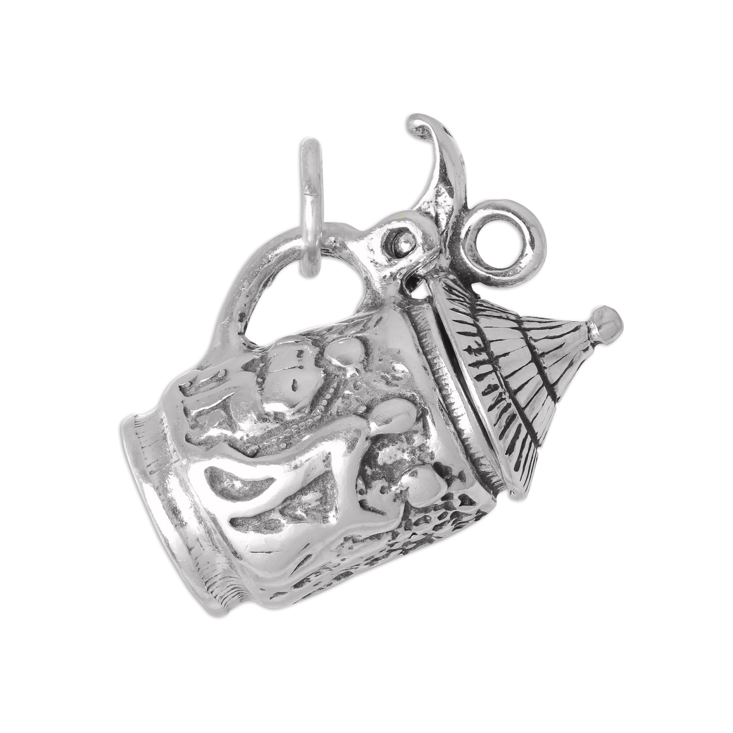 Sterling Silver 3D Moveable Beer Stein Charm