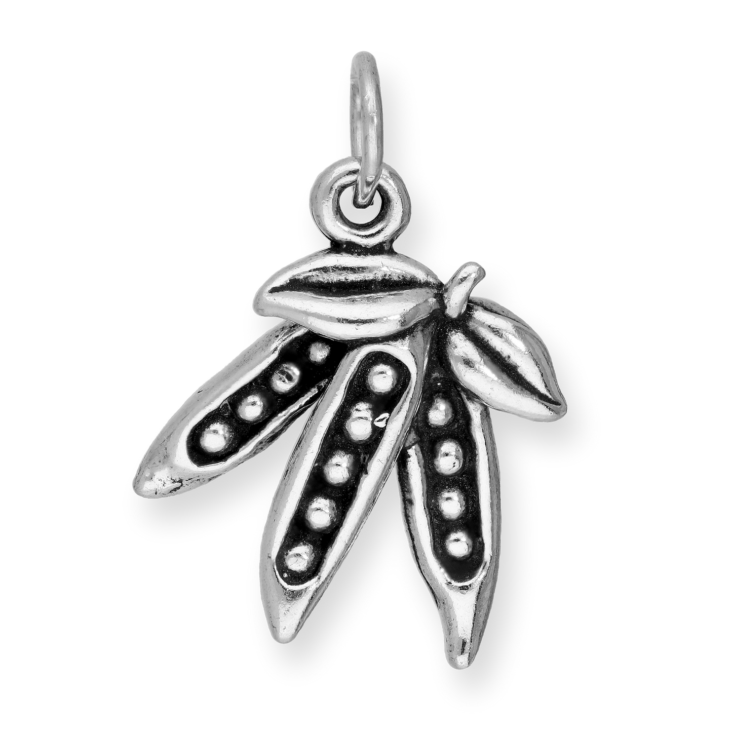 Sterling Silver Pea Pod Charm