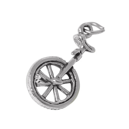 Sterling Silver 3D Unicycle Charm