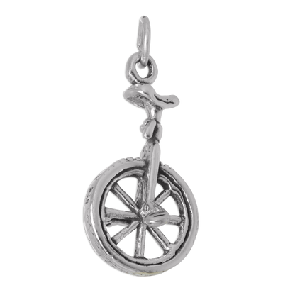 Sterling Silver 3D Unicycle Charm