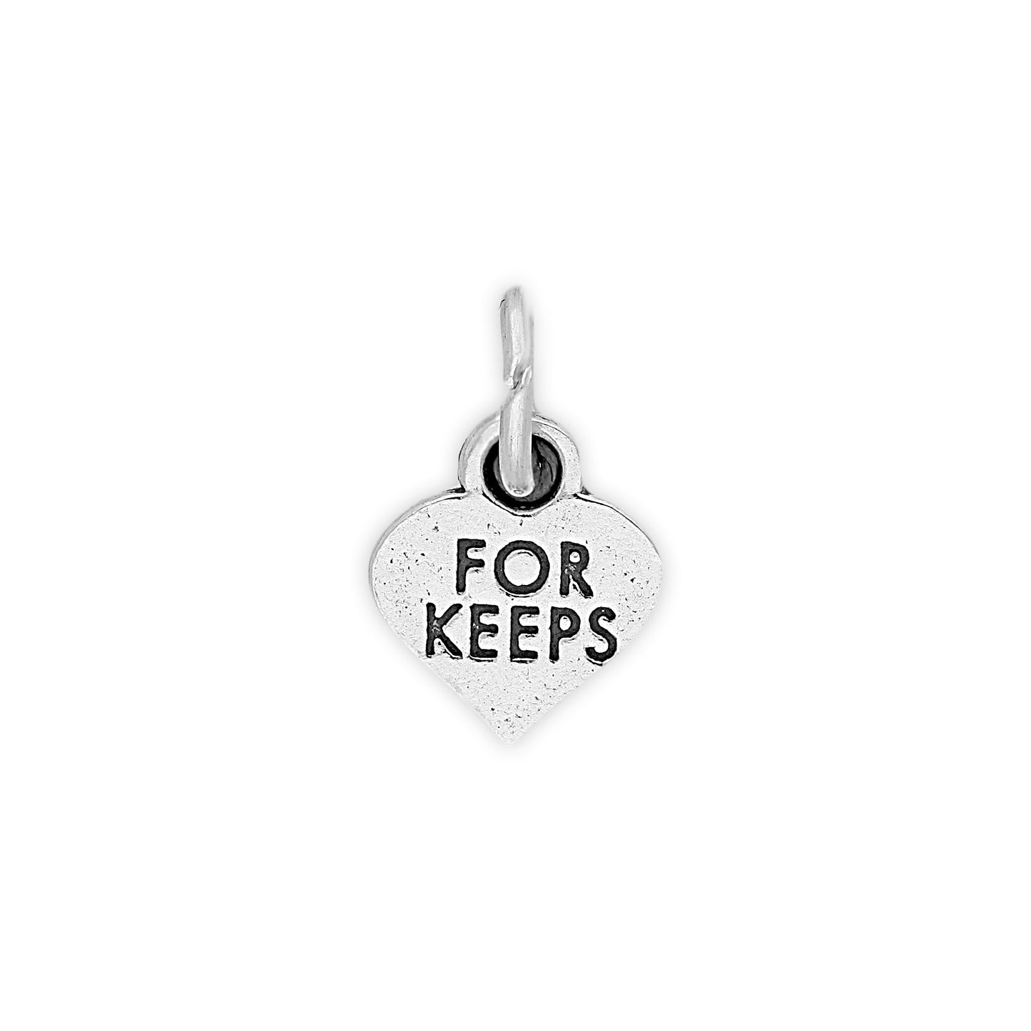 Sterling Silver For Keeps Heart Charm
