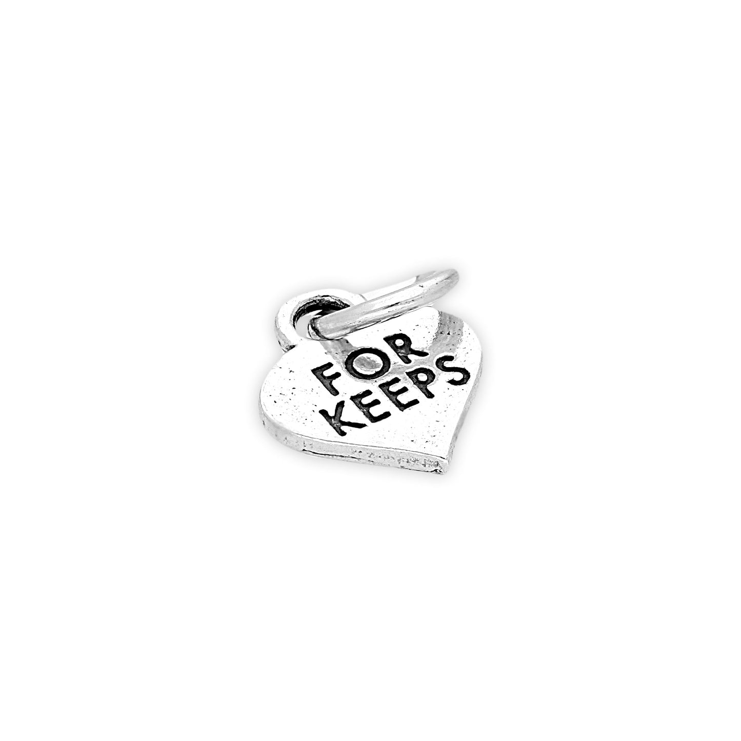 Sterling Silver For Keeps Heart Charm