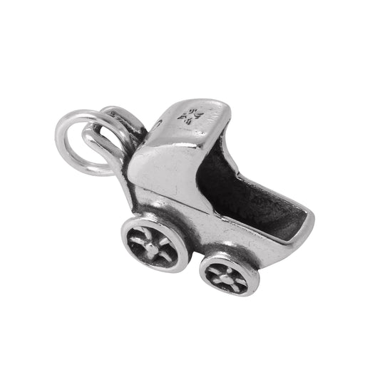Sterling Silver Baby Buggy Charm
