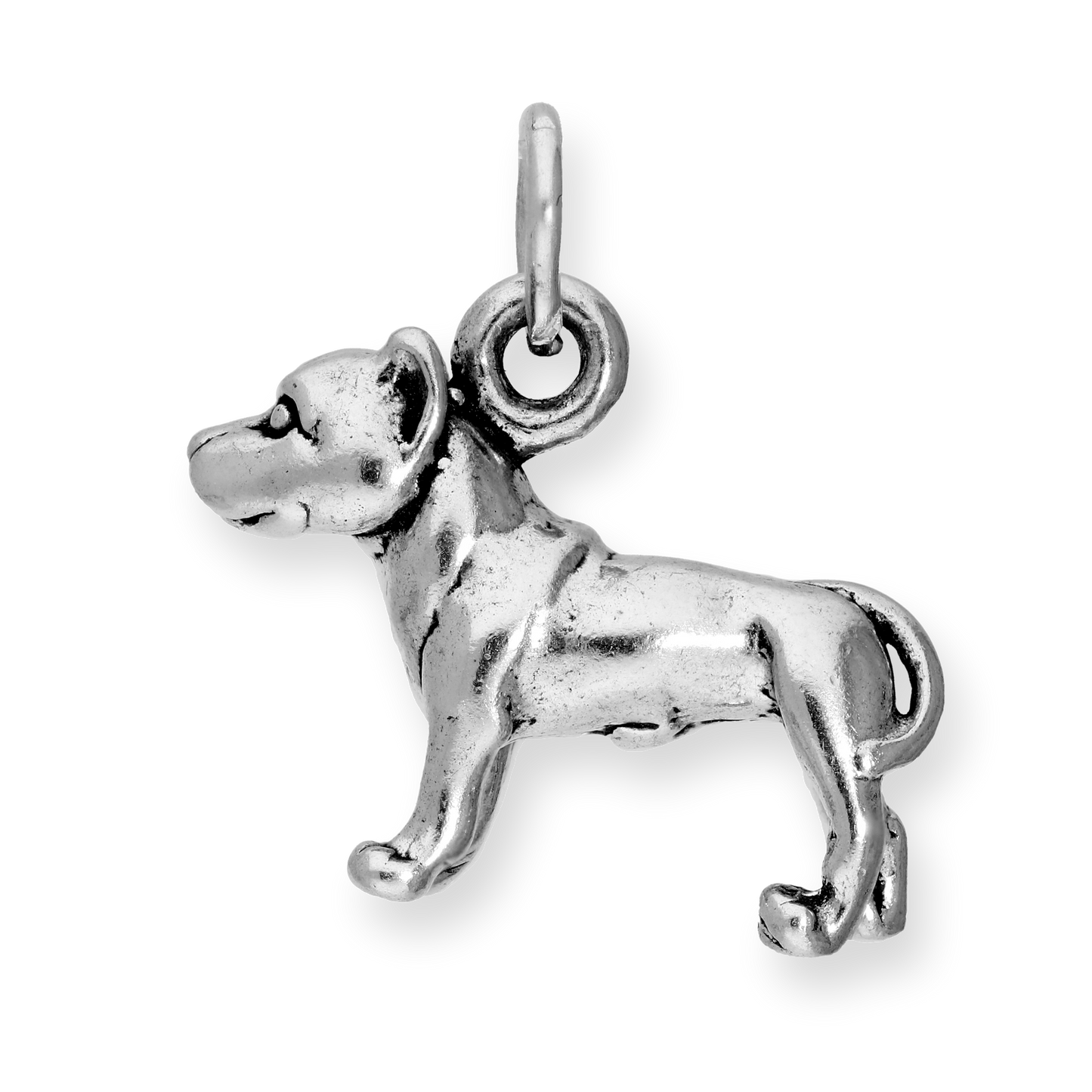 Sterling Silver Pit Bull charm