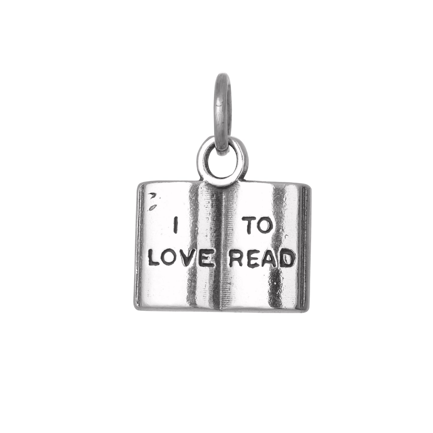 Sterling Silver I Love to Read Book Charm