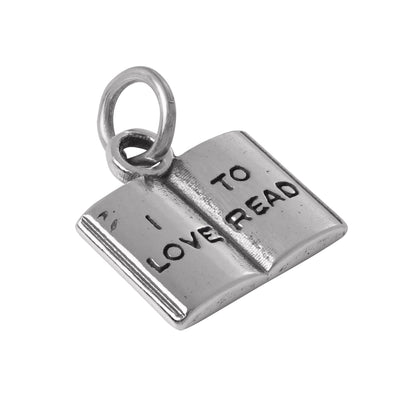 Sterling Silver I Love to Read Book Charm