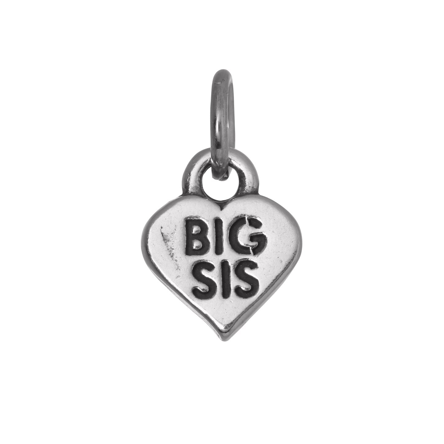 Sterling Silver Big Sis in Heart Charm