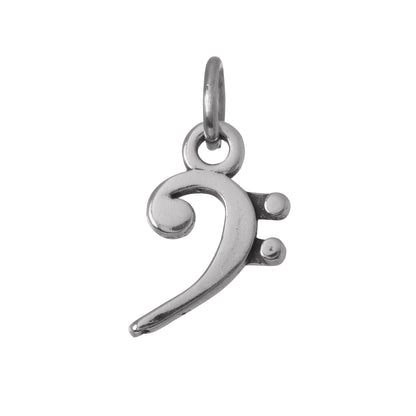 Sterling Silver Bass Clef Charm