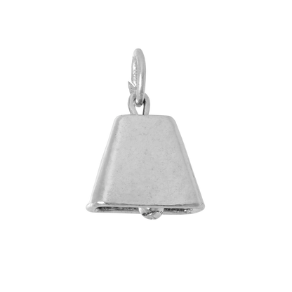 Sterling Silver 3D Cow Bell Charm