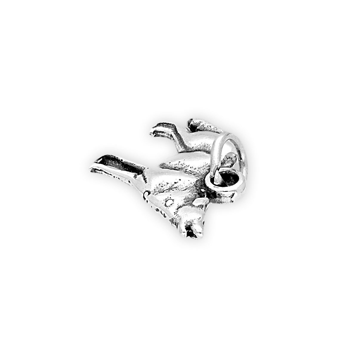 Sterling Silver Howling Wolf Charm