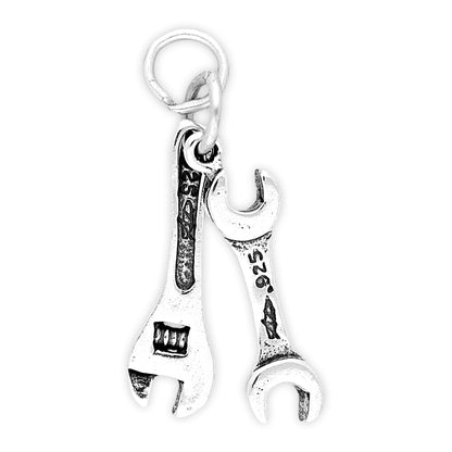 Sterling Silver Two Wrench Set Charm