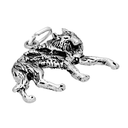 Sterling Silver Wolf Charm