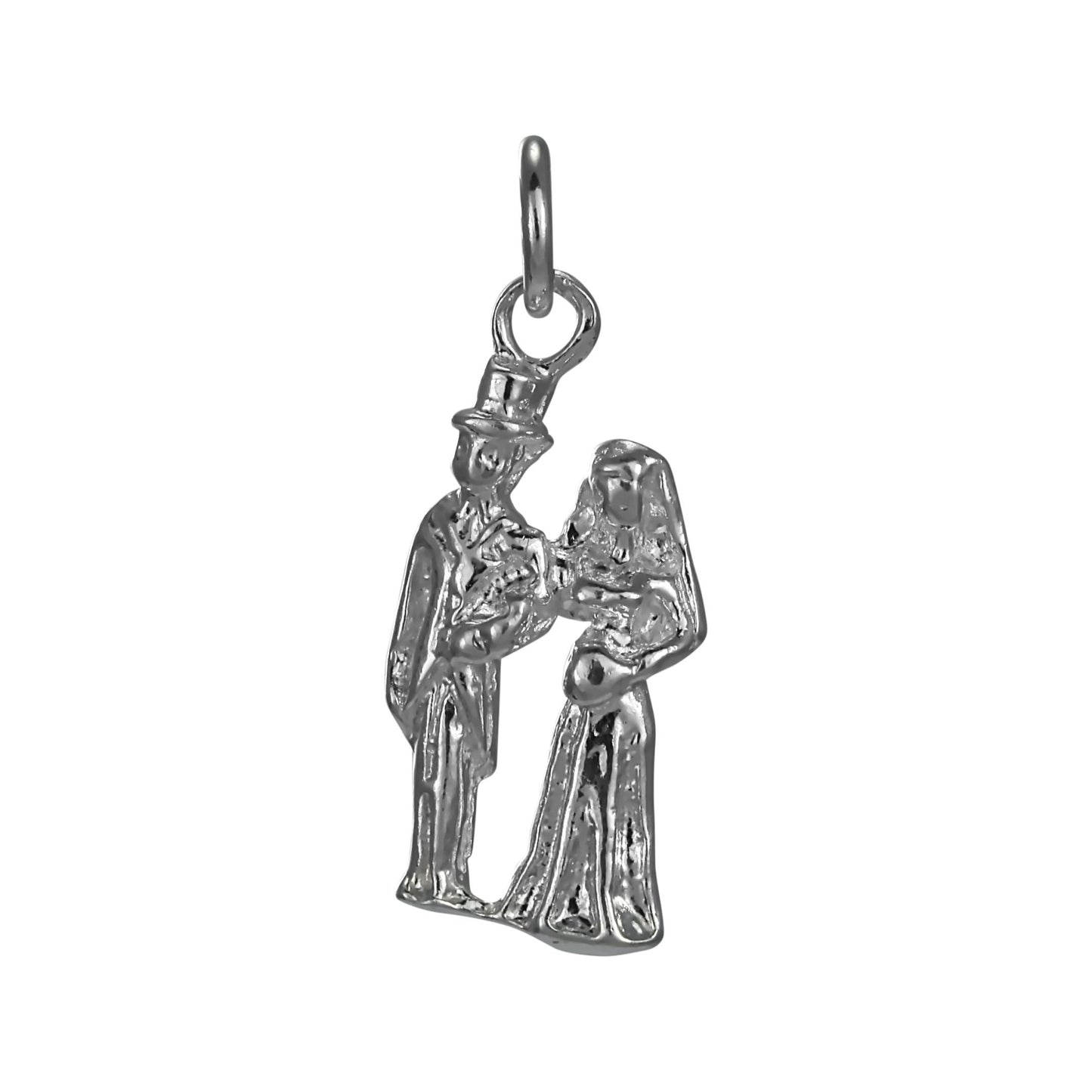 Sterling Silver Bride and Groom Charm