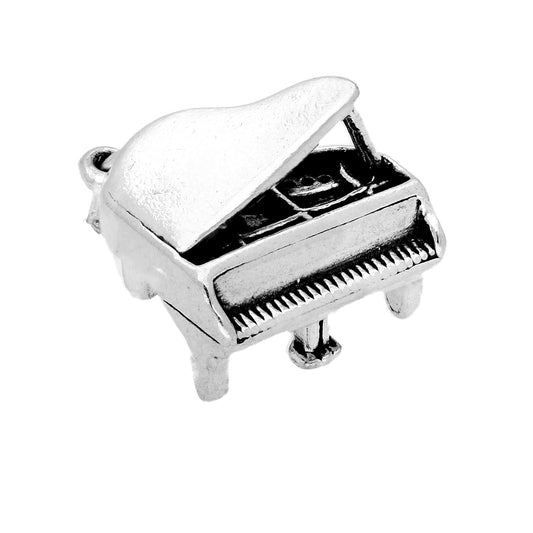 Sterling Silver Grand Piano Charm