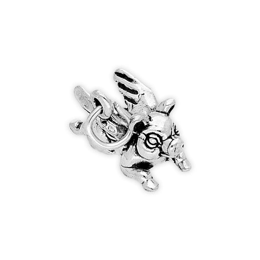 Sterling Silver Flying Pig Charm