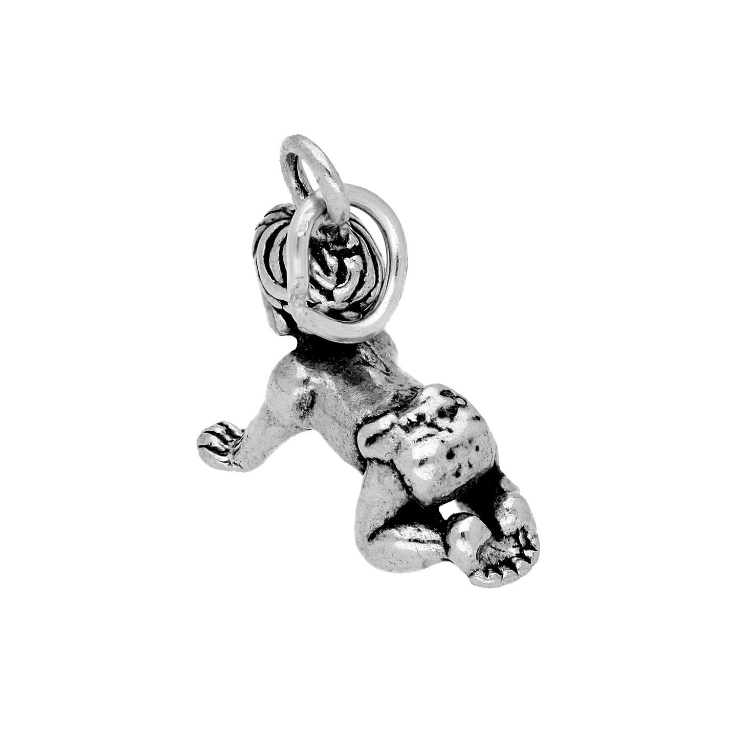 Sterling Silver Crawling Baby Charm