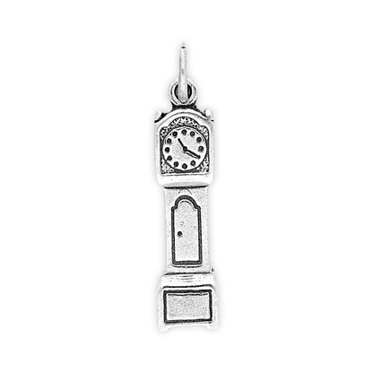 Sterling Silver Grandfather Clock Charm