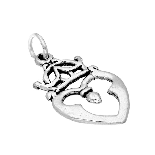 Sterling Silver Celtic Heart Symbol Charm