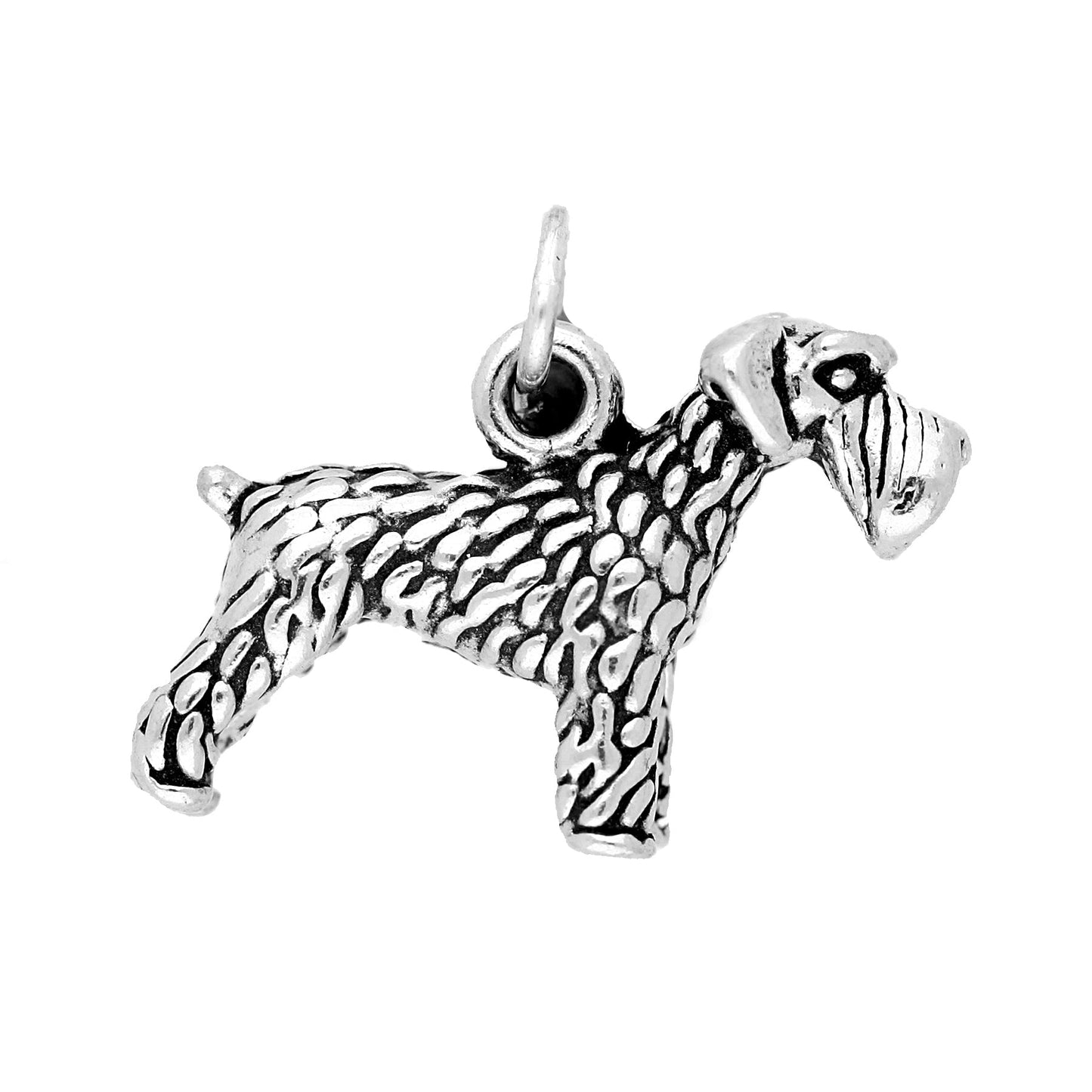 Sterling Silver Schnauzer Dog Charm