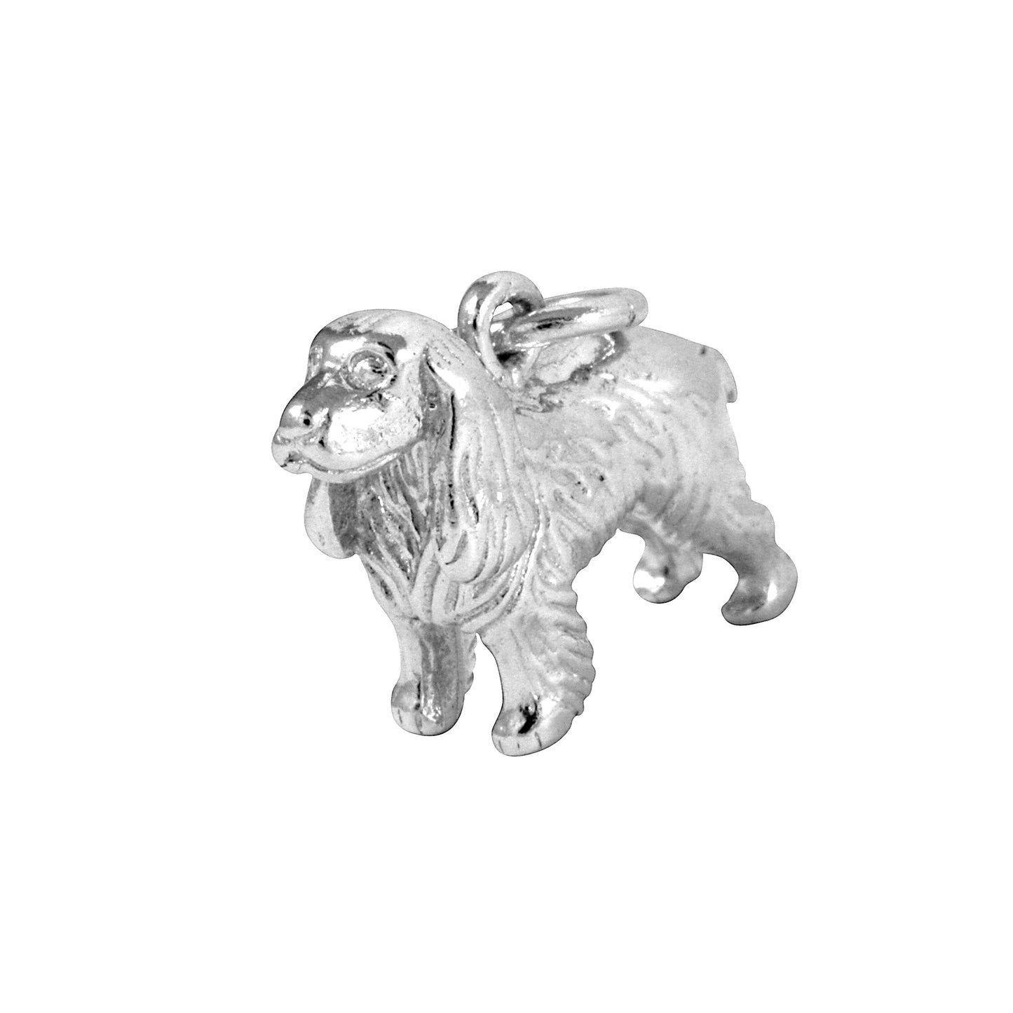 Sterling Silver Spaniel Charm