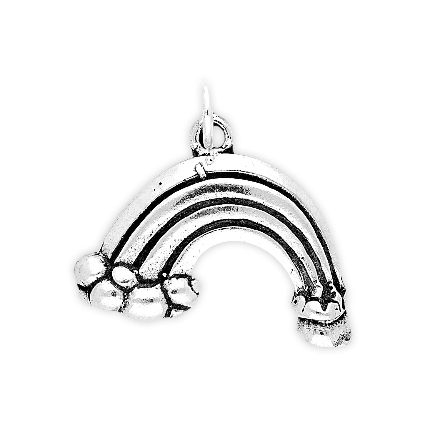 Sterling Silver Rainbow with Pot of Gold Charm