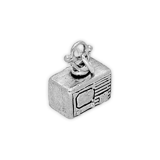 Sterling Silver Old Fashioned Television Charm