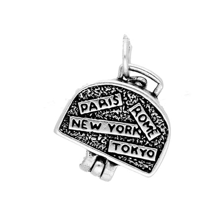 Sterling Silver Suitcase Charm