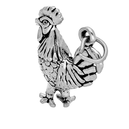 Sterling Silver Chicken Charm