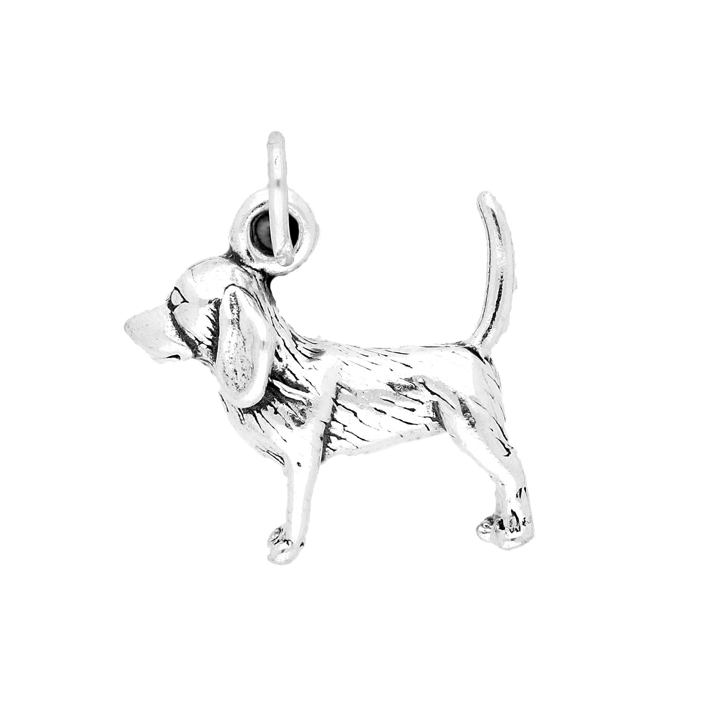 Sterling Silver Beagle Dog Charm