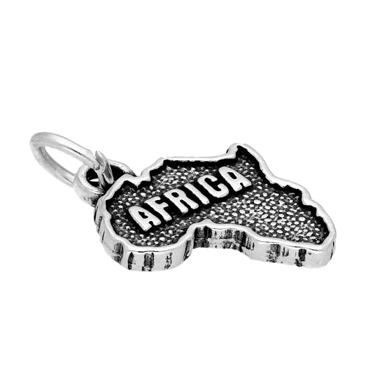 Sterling Silver Africa Charm