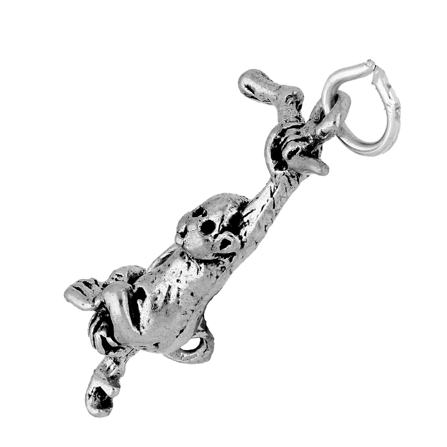 Sterling Silver Hanging Monkey Charm
