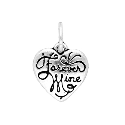 Sterling Silver Heart 'Forever Mine' Charm