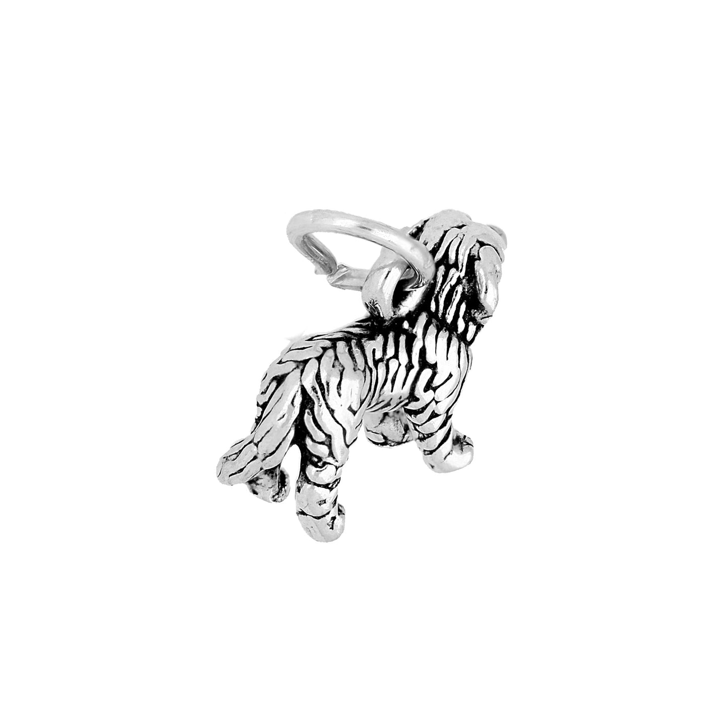 Sterling Silver Small St Bernard Dog Charm