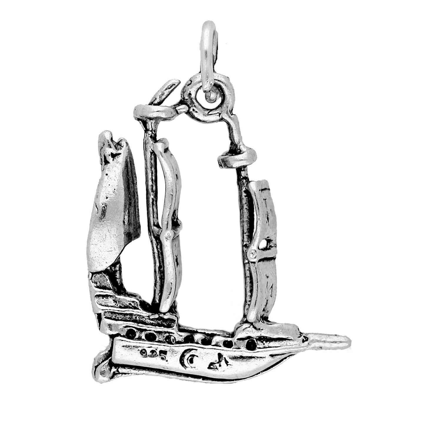 Sterling Silver Pirate Ship Charm