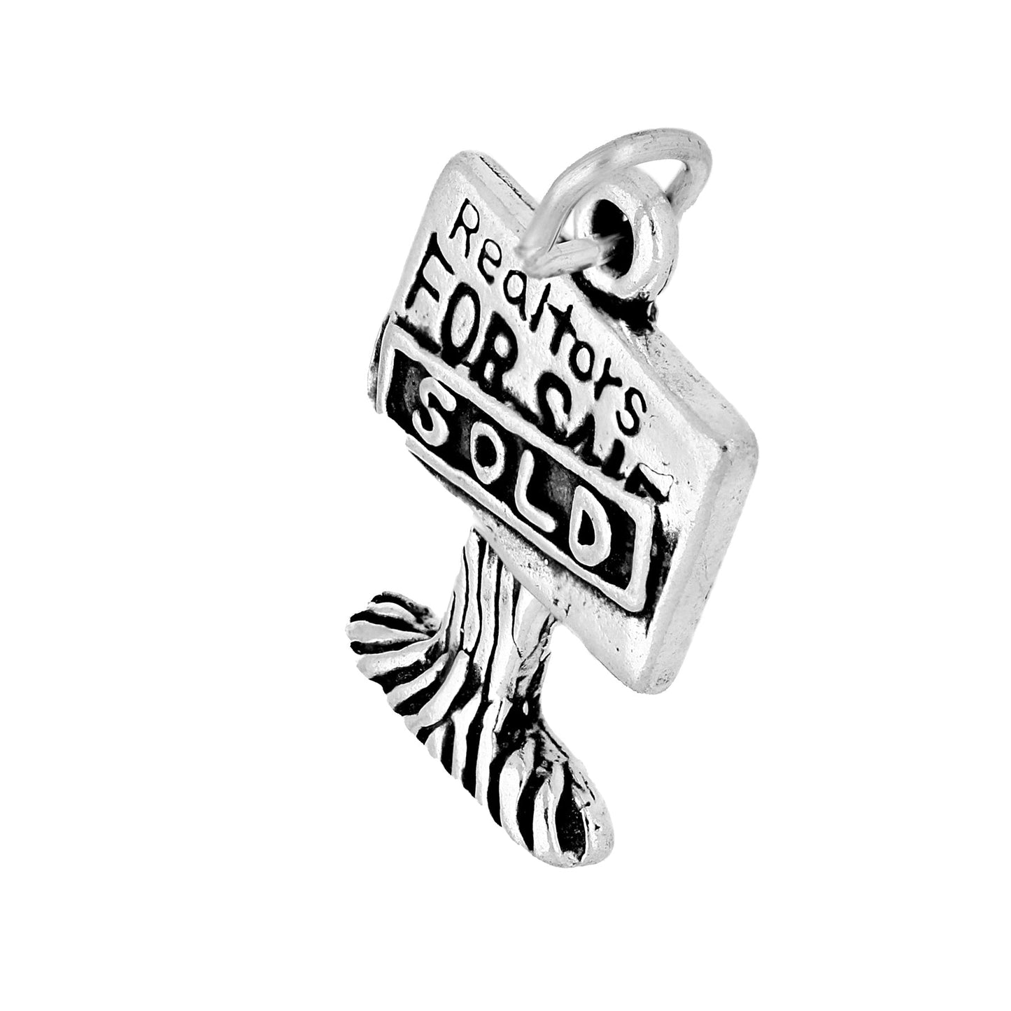Sterling Silver House Sale Sign Charm
