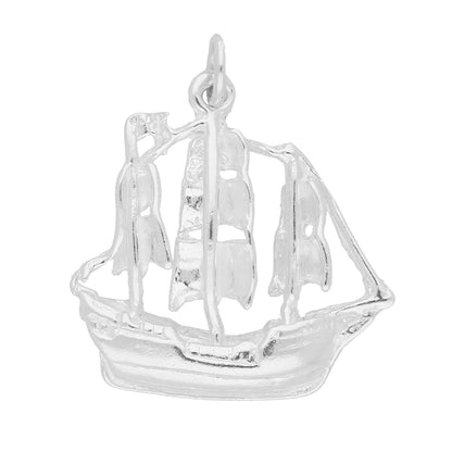 Sterling Silver Pirate Ship Charm