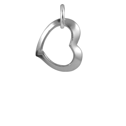 Sterling Silver Floating Heart Charm
