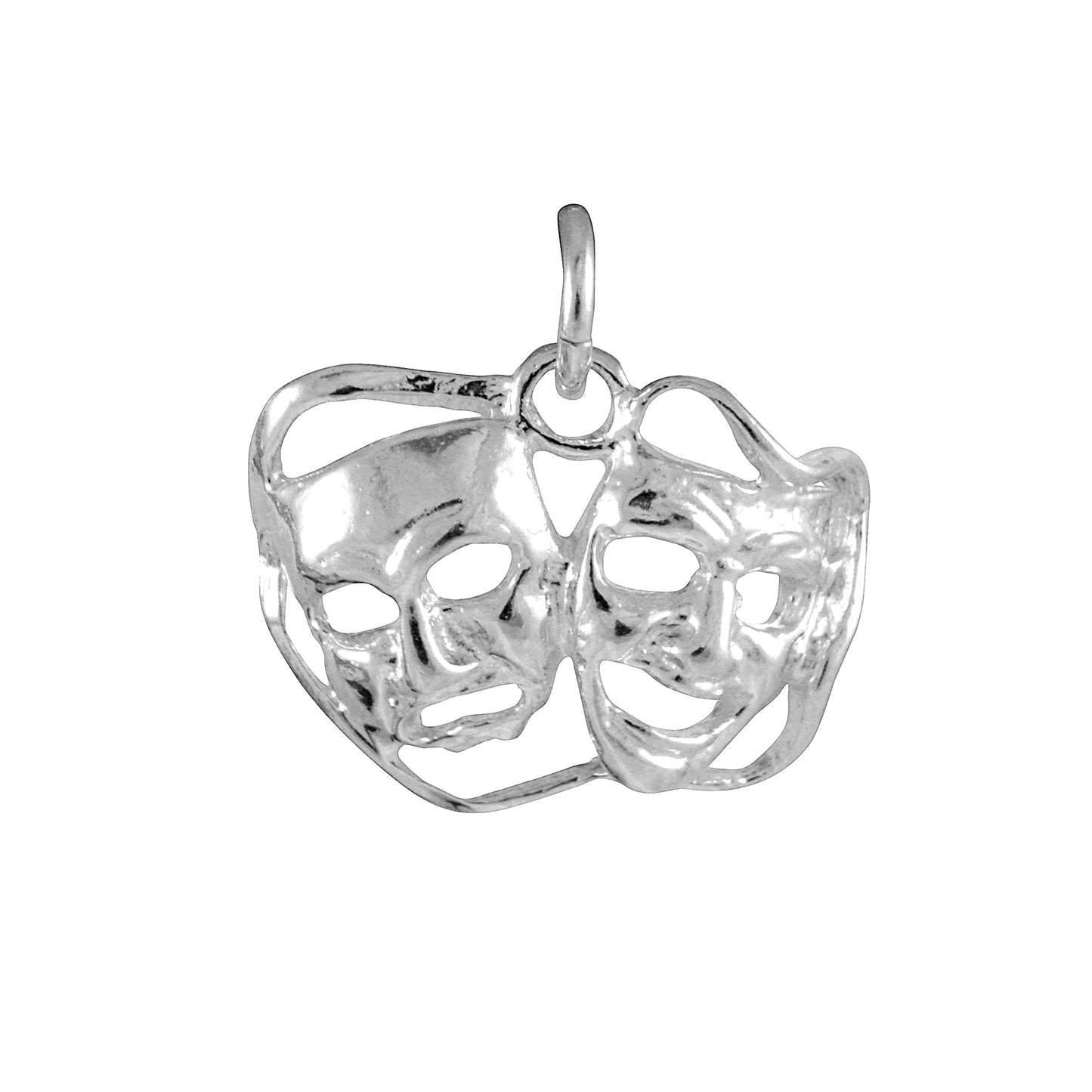 Sterling Silver Comedy Tragedy Masks Charm