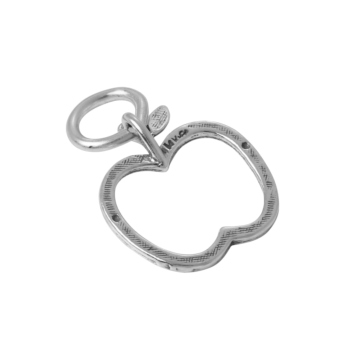 Sterling Silver Apple Outline Charm