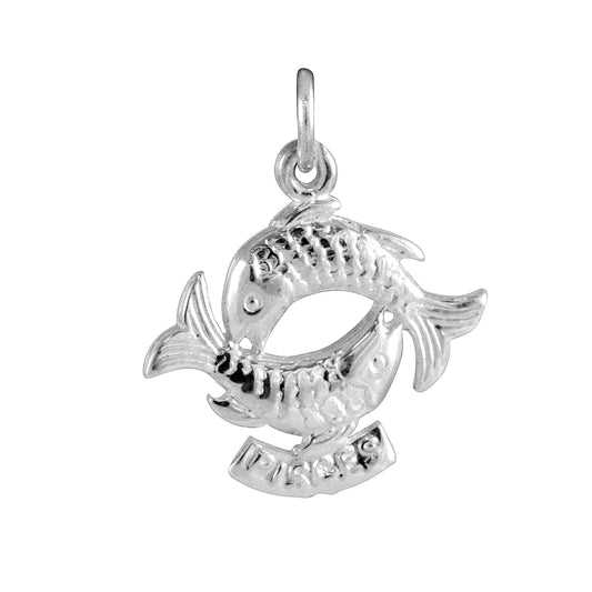 Sterling Silver Pisces Fish Charm