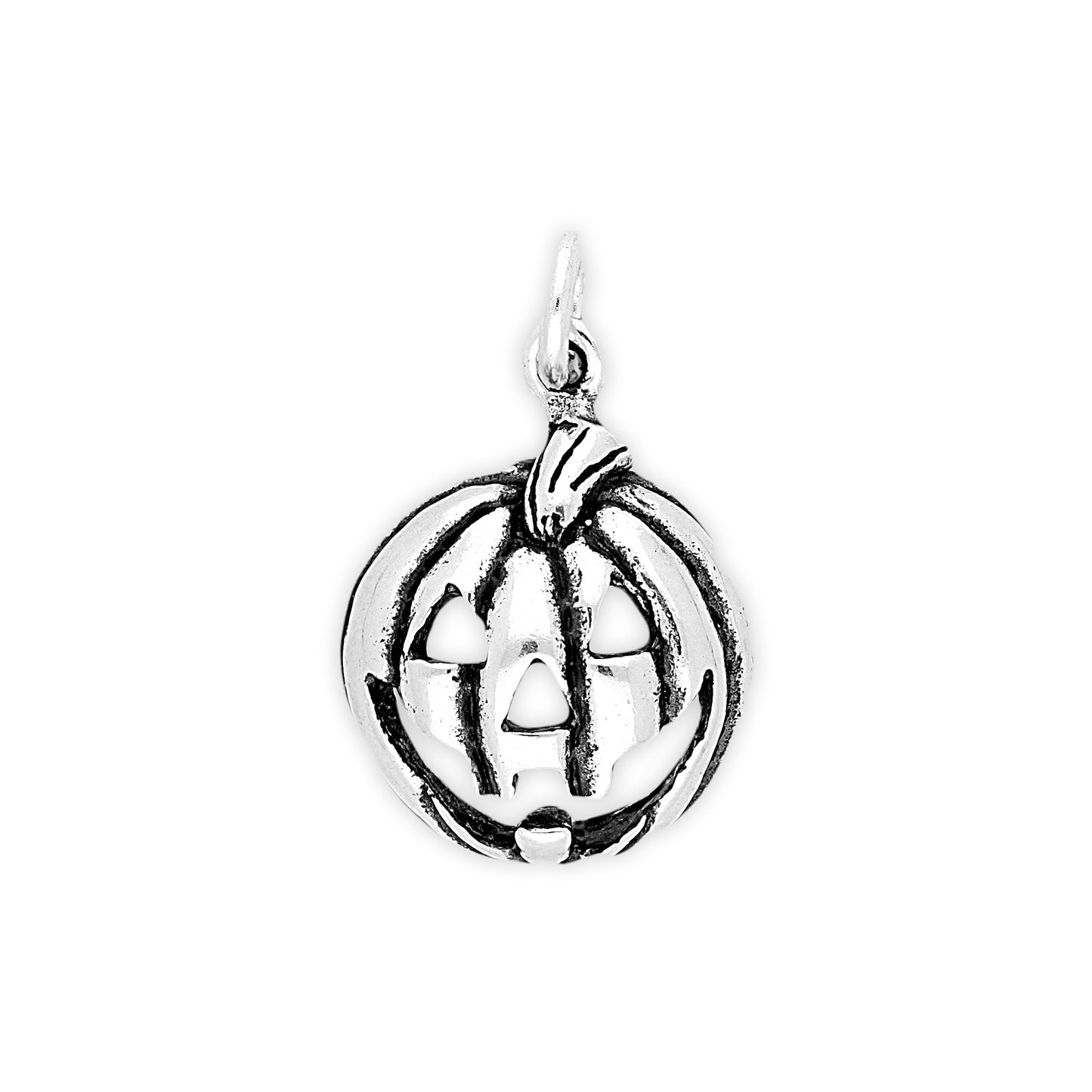 Sterling Silver Halloween Pumpkin Charm