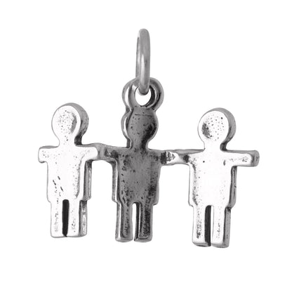 Sterling Silver Paper Boy Cut Out Charm